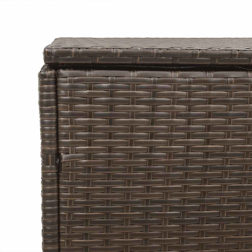 Baule da Giardino Marrone 110x50x58 cm in Polyrattan