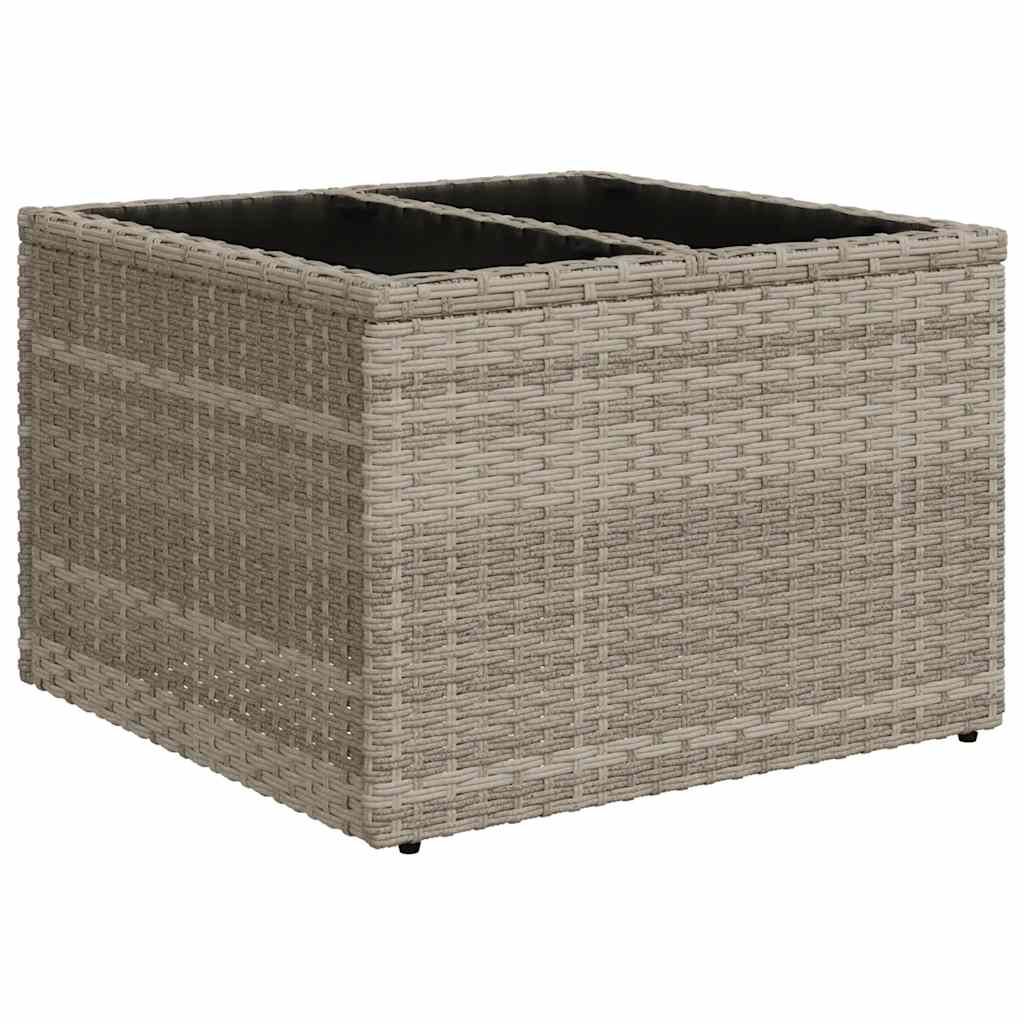 Set Divano da Giardino 6pz con Cuscini Grigio Chiaro Polyrattan