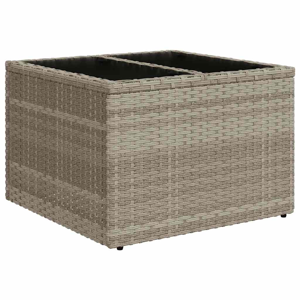 Set Divani da Giardino 7pz con Cuscini Grigio Chiaro Polyrattan