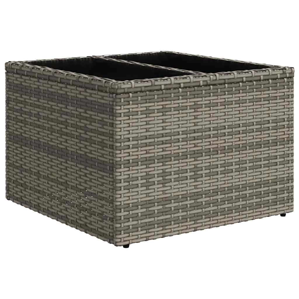 Set Divani da Giardino 7 pz con Cuscini Grigio in Polyrattan