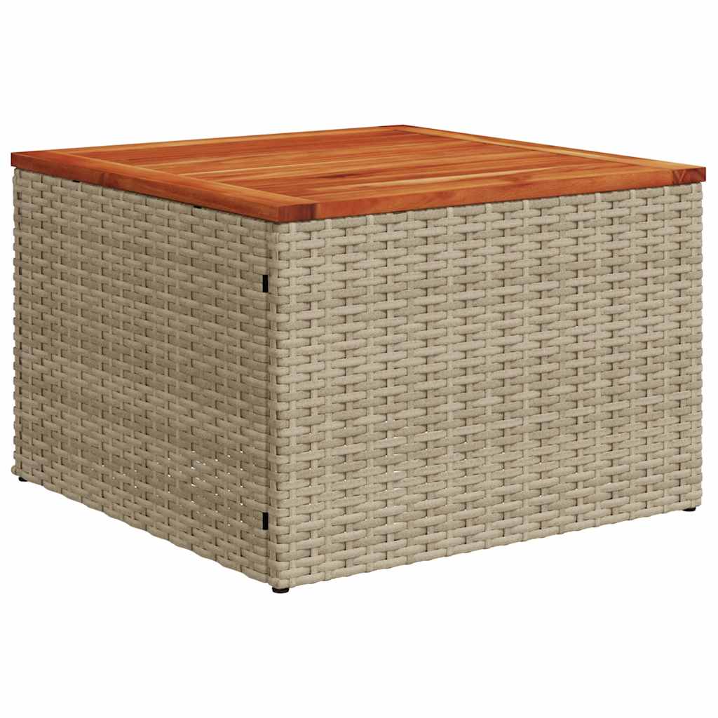 Set Divano da Giardino 9 pz con Cuscini Beige in Polyrattan