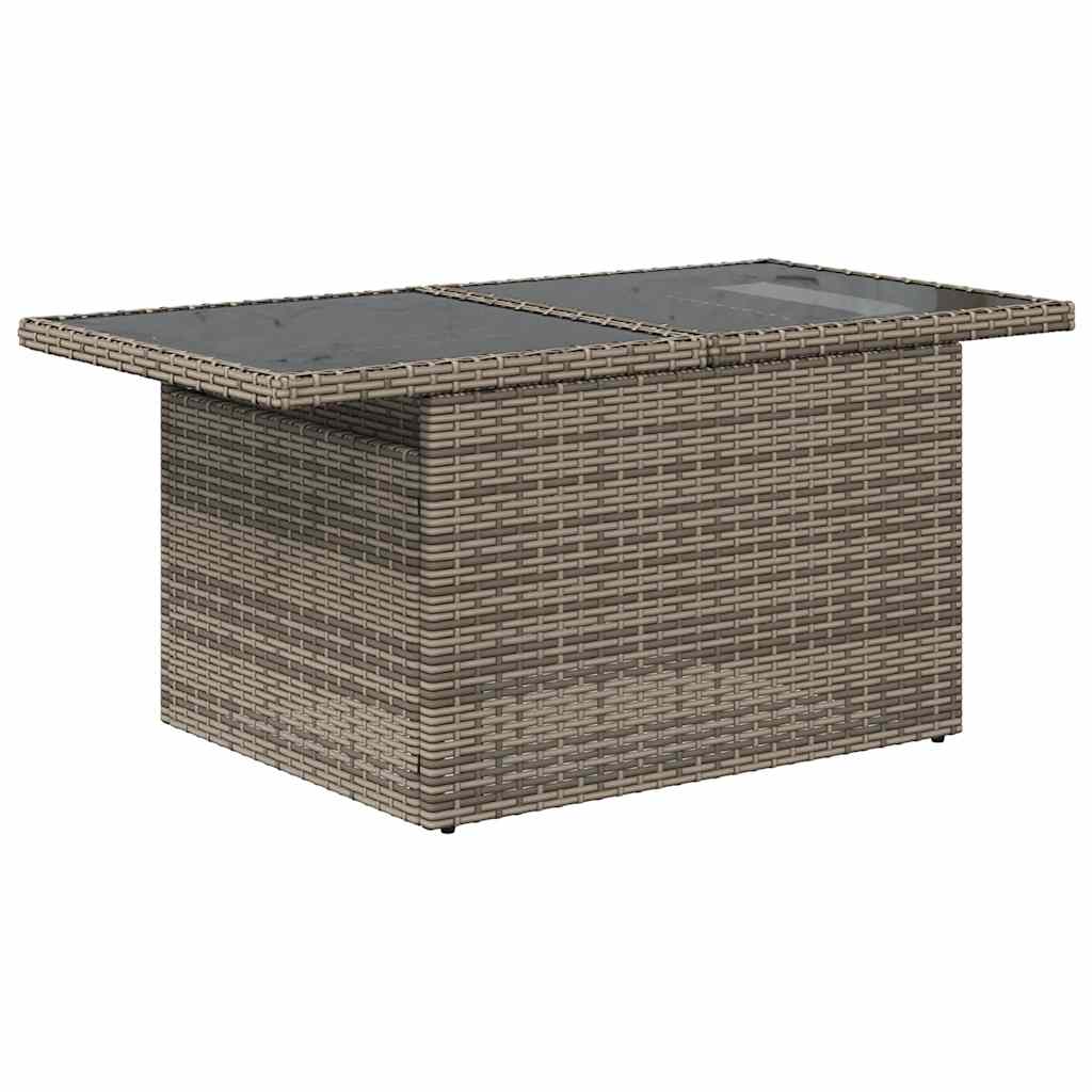 Set Divano da Giardino 5 pz con Cuscini Grigio in Polyrattan