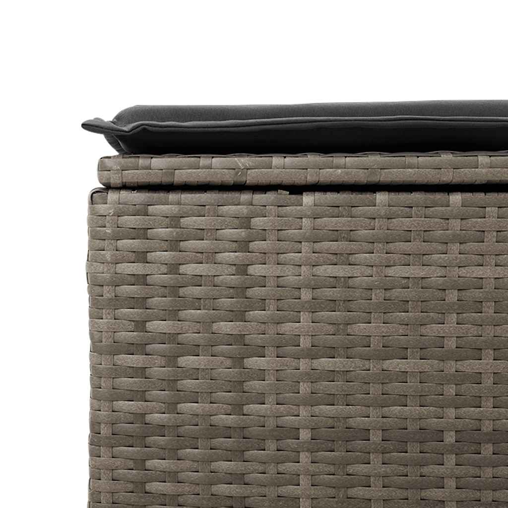 Set Divano da Giardino 6 pz con Cuscini Grigio in Polyrattan