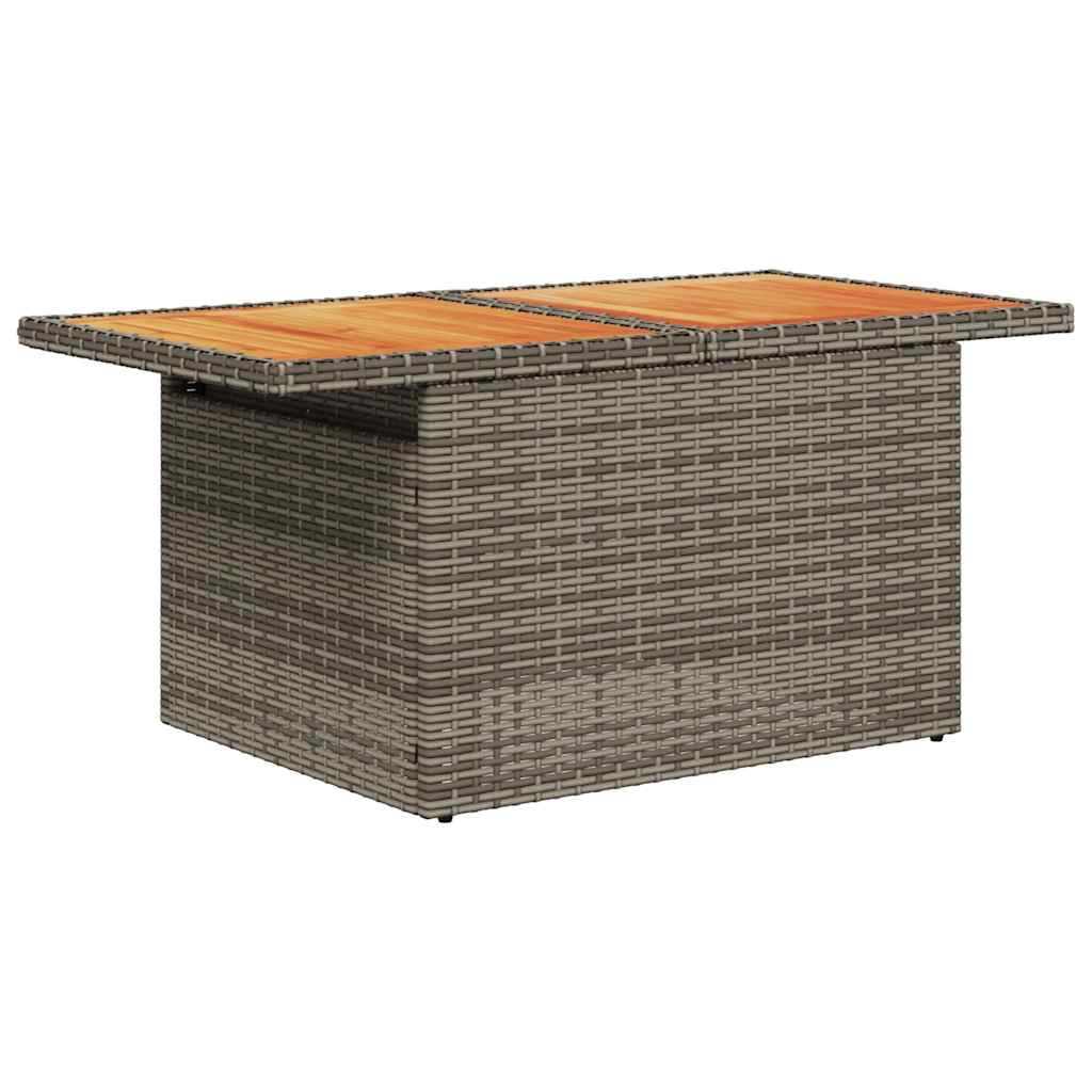 Set Divano da Giardino 6 pz con Cuscini Grigio in Polyrattan