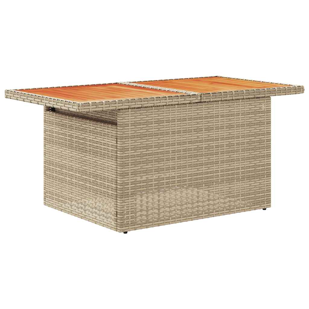 Set Divano da Giardino 6 pz con Cuscini Beige in Polyrattan