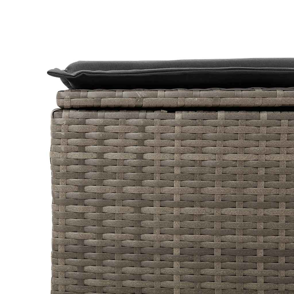 Set Divano Giardino 2 pz con Cuscini Grigio Polyrattan Acacia