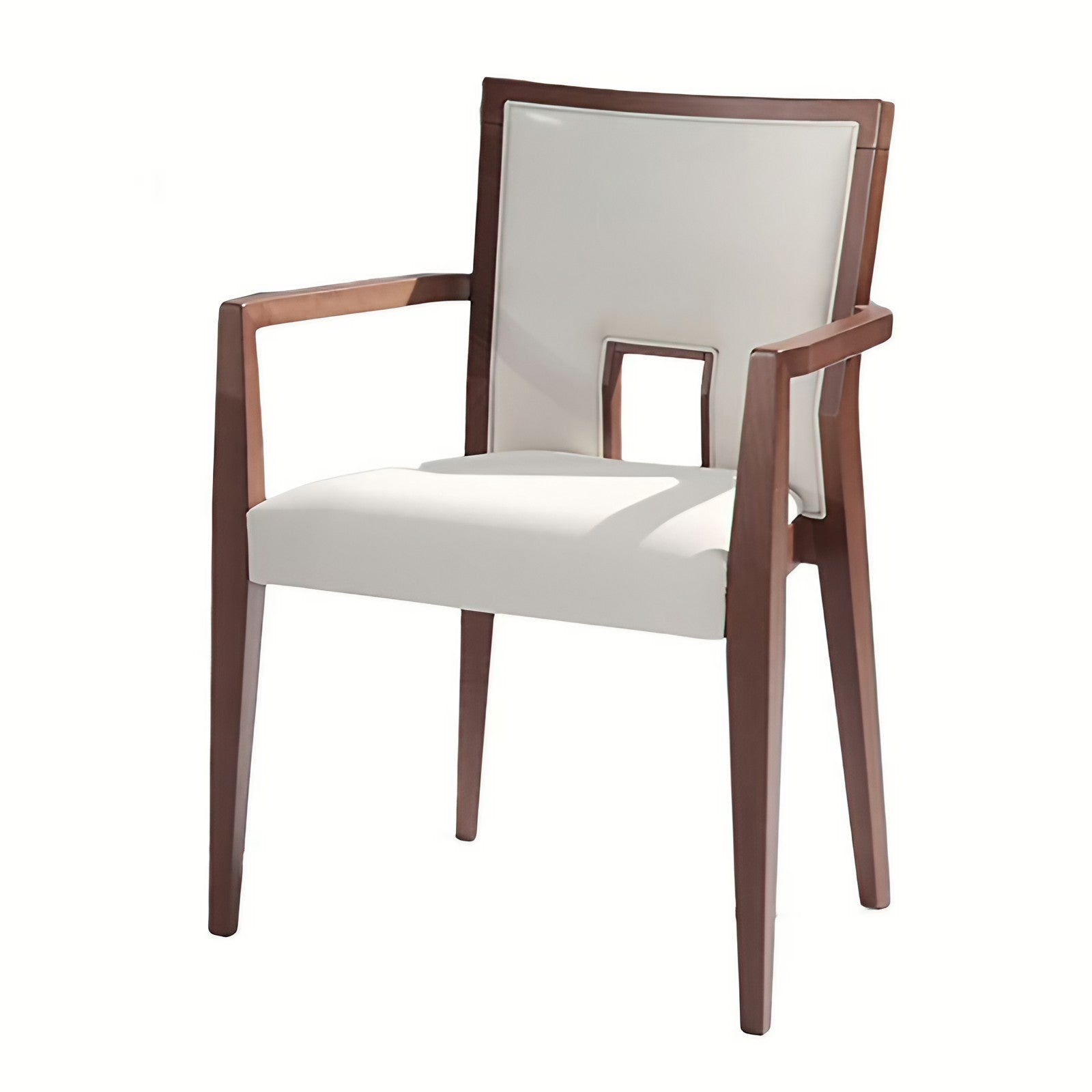 Poltroncina con Braccioli impilabile dallo Stile Contemporaneo in Massello di Faggio - Pack da 4 Pezzi