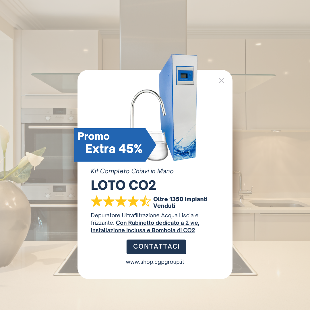 Depuratore Loto CO2 Ultrafiltrazione Liscio - Frizzante Sottolavello ’ALL INCLUSIVE’