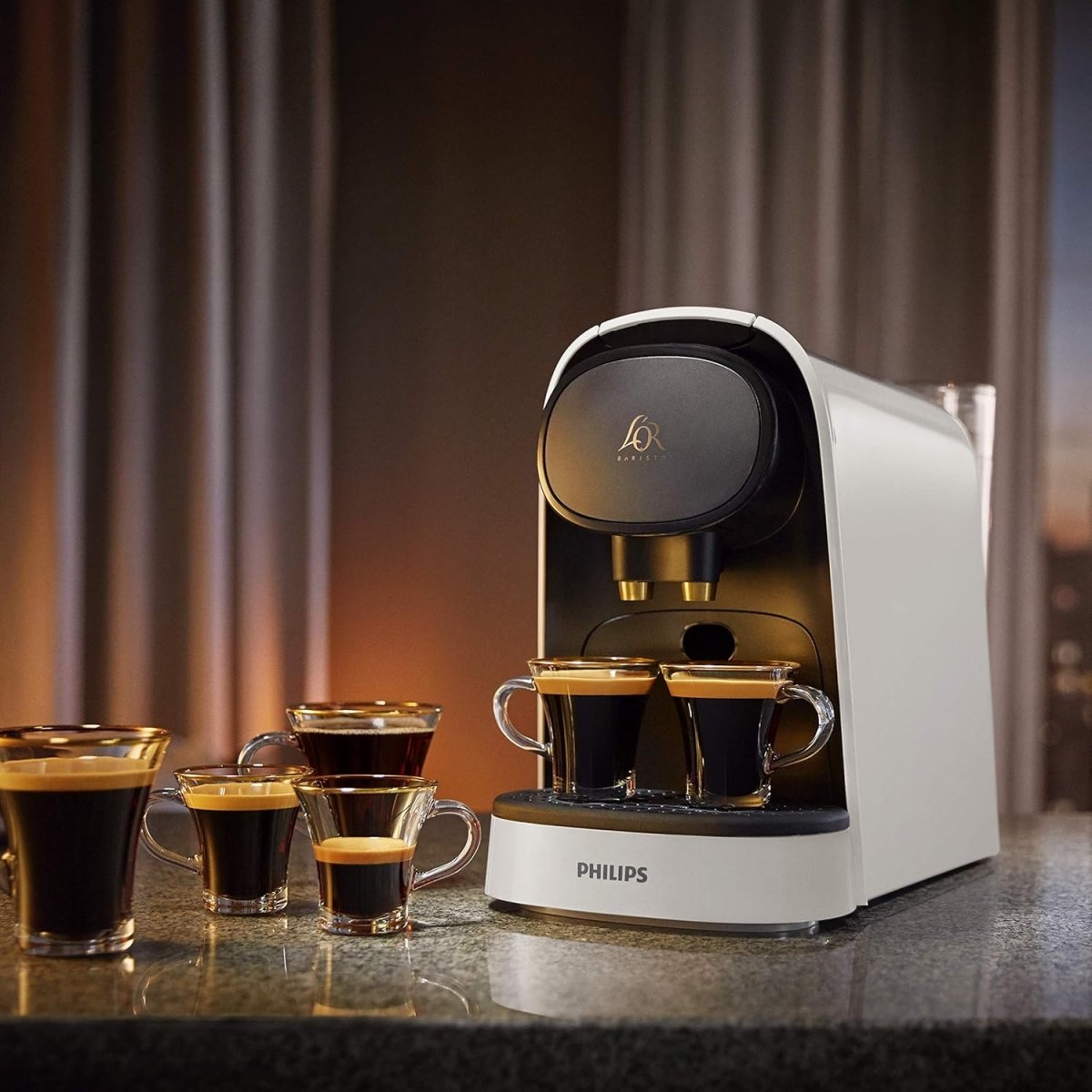 Philips L'OR Barista - Machine à café avec capsules classiques en blanc satiné