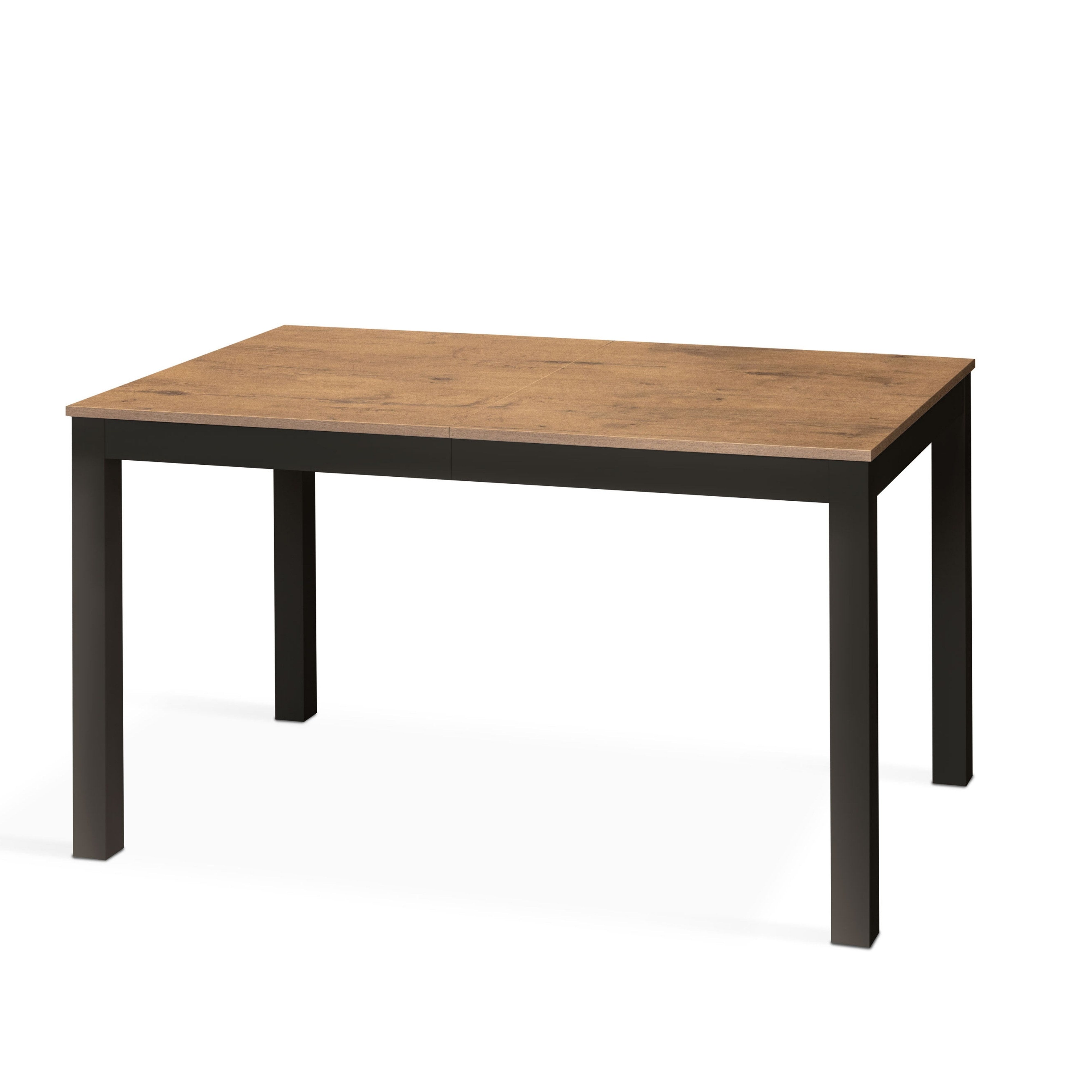 Tavolo da Pranzo  Allungabile 160/240 x 90 cm. Top  in Legno di Eucalipto impiallacciato  e gambe in Metallo