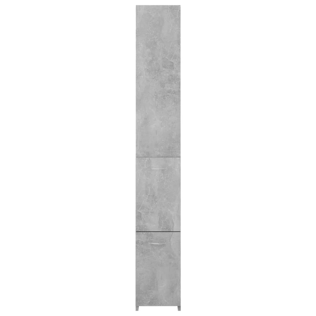 Armadietto Bagno Grigio Cemento 25x26,5x170cm Legno