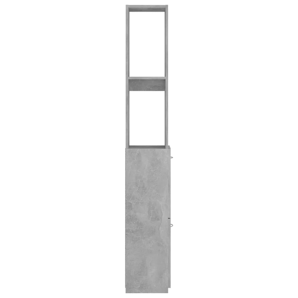 Armadietto Bagno Grigio Cemento 25x26,5x170cm Legno