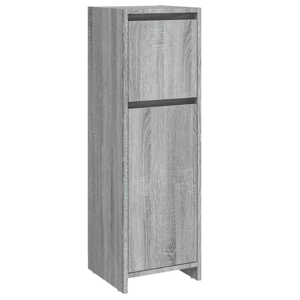 Armadietto Bagno Grigio Sonoma 30x30x95 cm in Legno