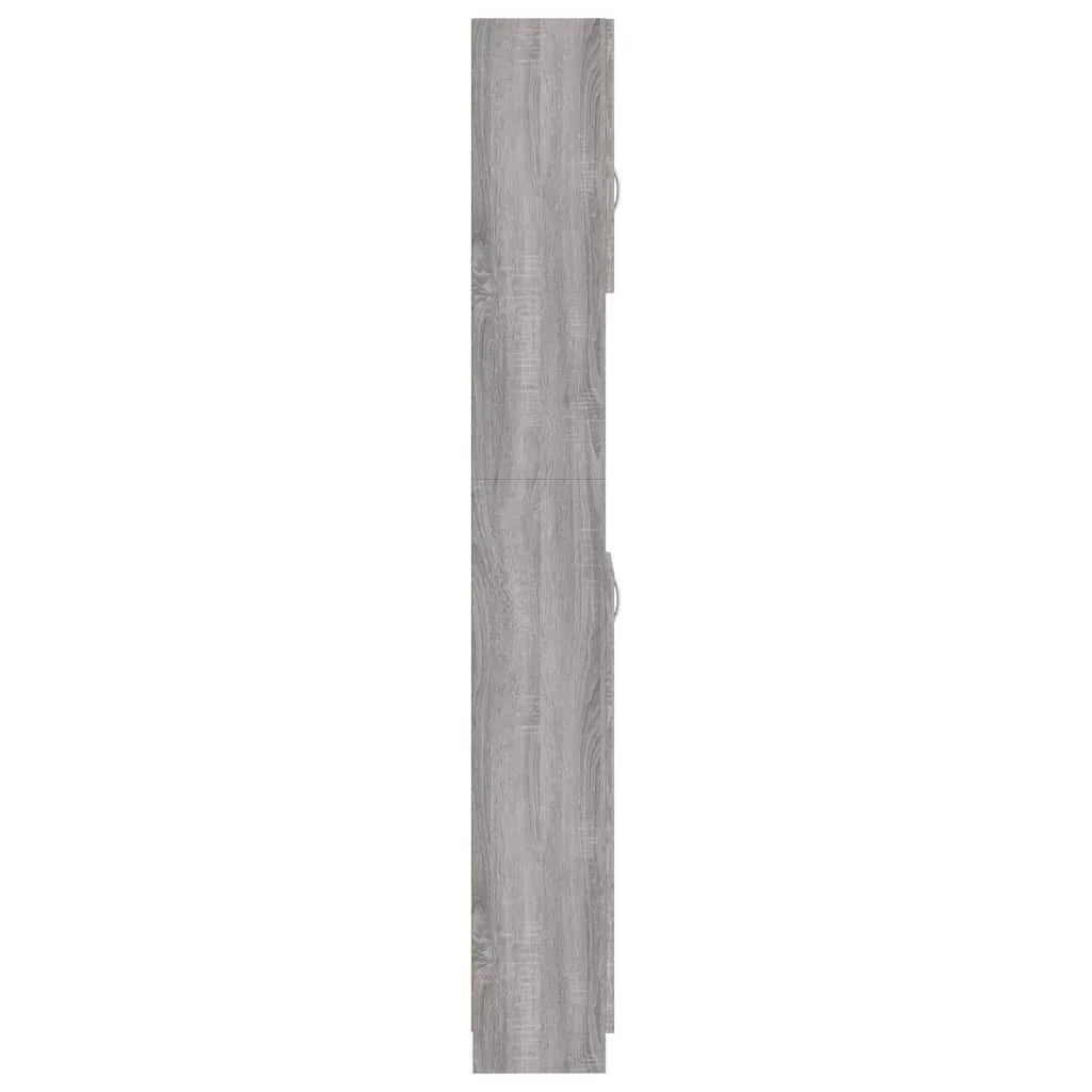Armadietto Bagno Grigio Sonoma 32x25,5x190 cm Legno