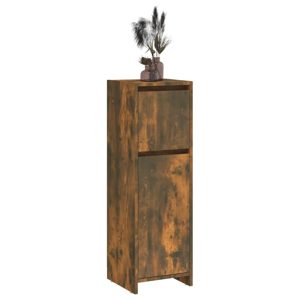 Armadietto Bagno Rovere Fumo 30x30x95 cm in Legno