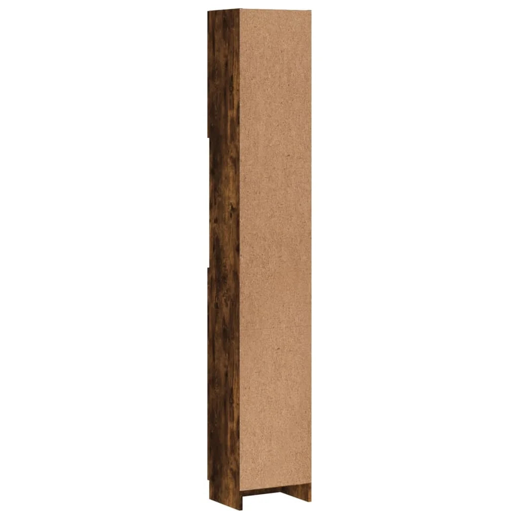 Armadietto Bagno Rovere Fumo 32x25,5x190 cm Legno