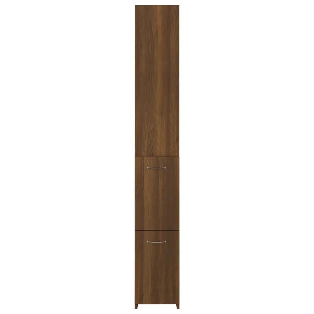 Armadietto Bagno Rovere Marrone 25x26,5x170cm Legno