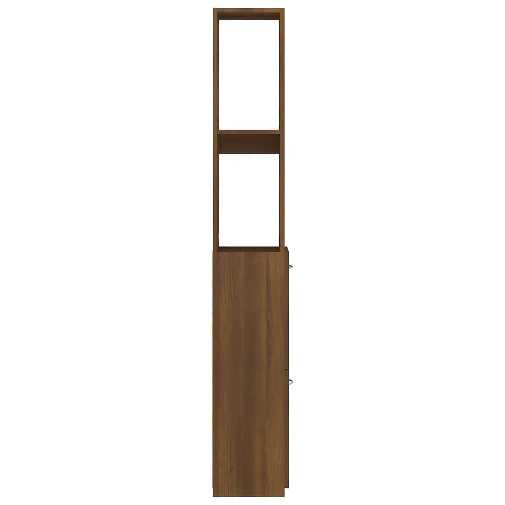 Armadietto Bagno Rovere Marrone 25x26,5x170cm Legno