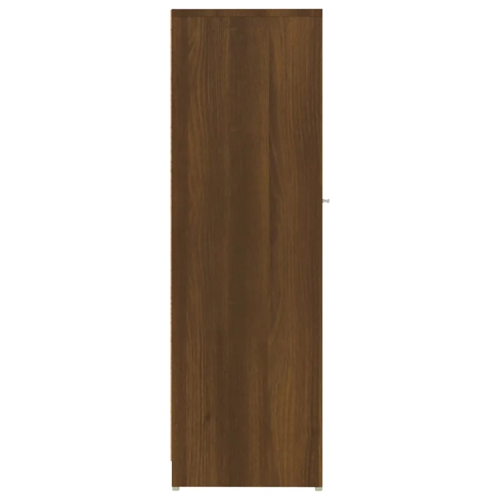 Armadietto Bagno Rovere Marrone 30x30x95cm in Legno