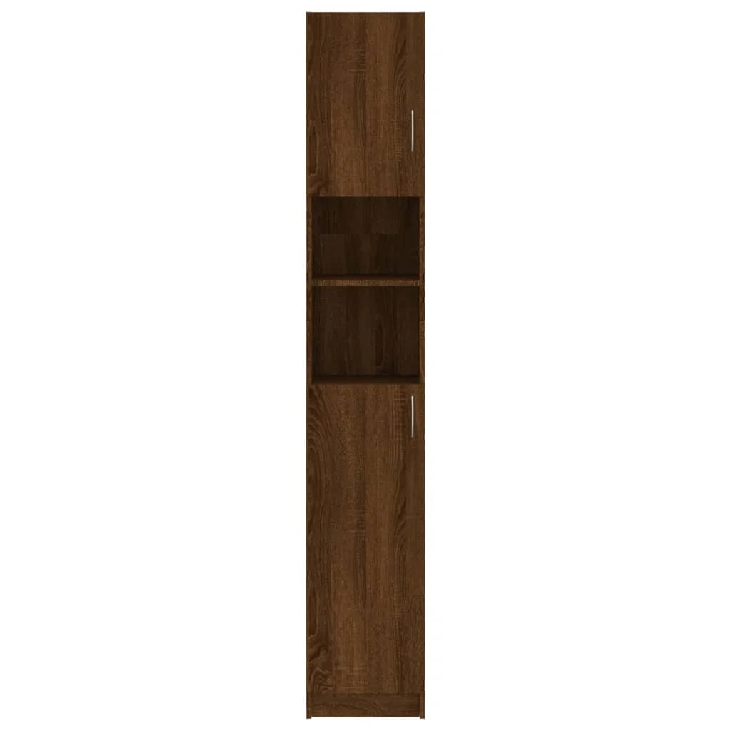 Armadietto Bagno Rovere Marrone 32x25,5x190cm Legno