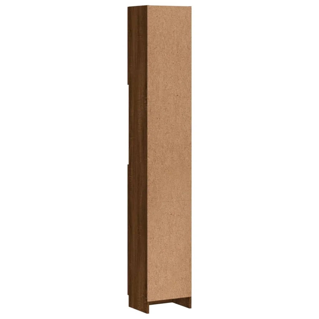 Armadietto Bagno Rovere Marrone 32x25,5x190cm Legno