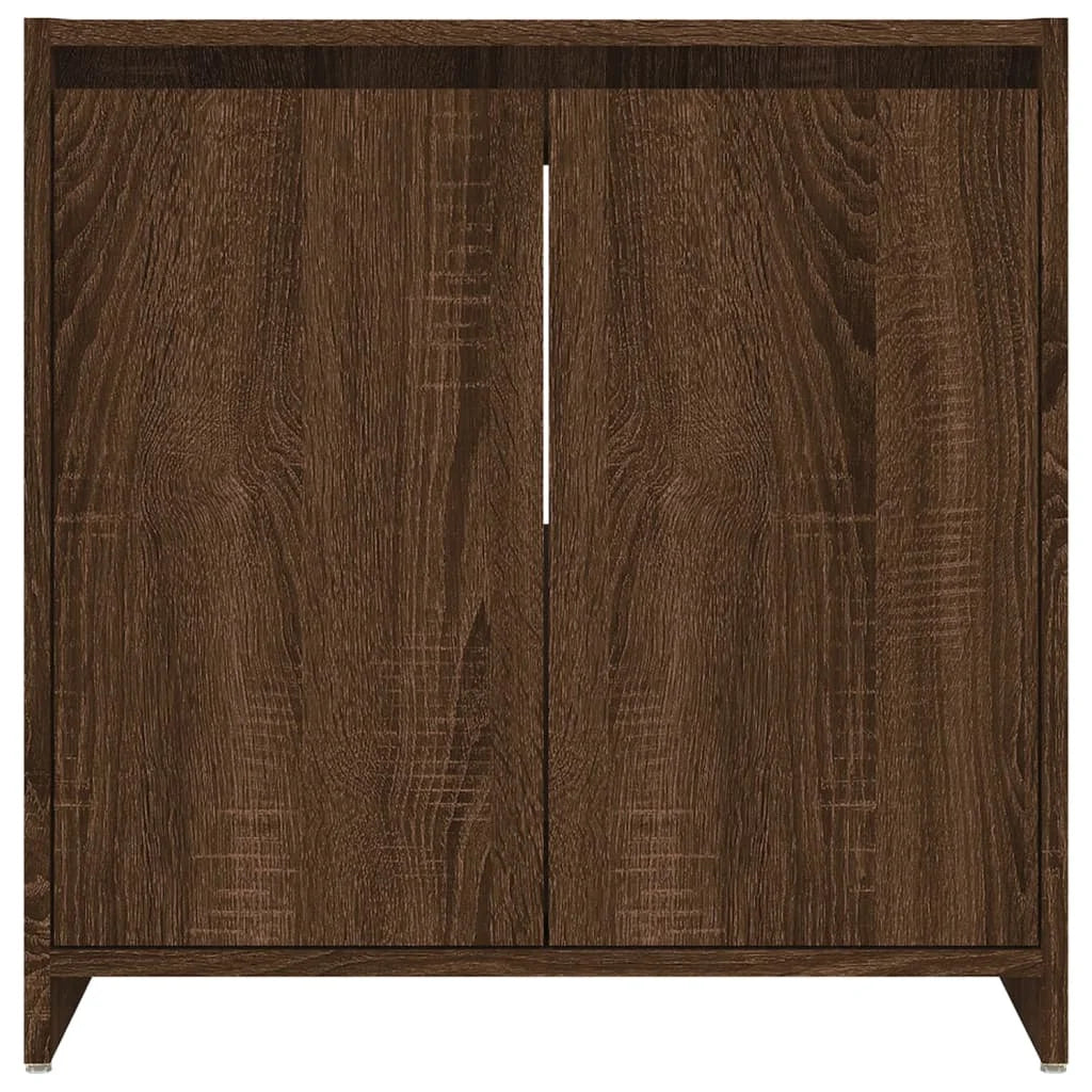 Armadietto Bagno Rovere Marrone 60x33x61cm Legno
