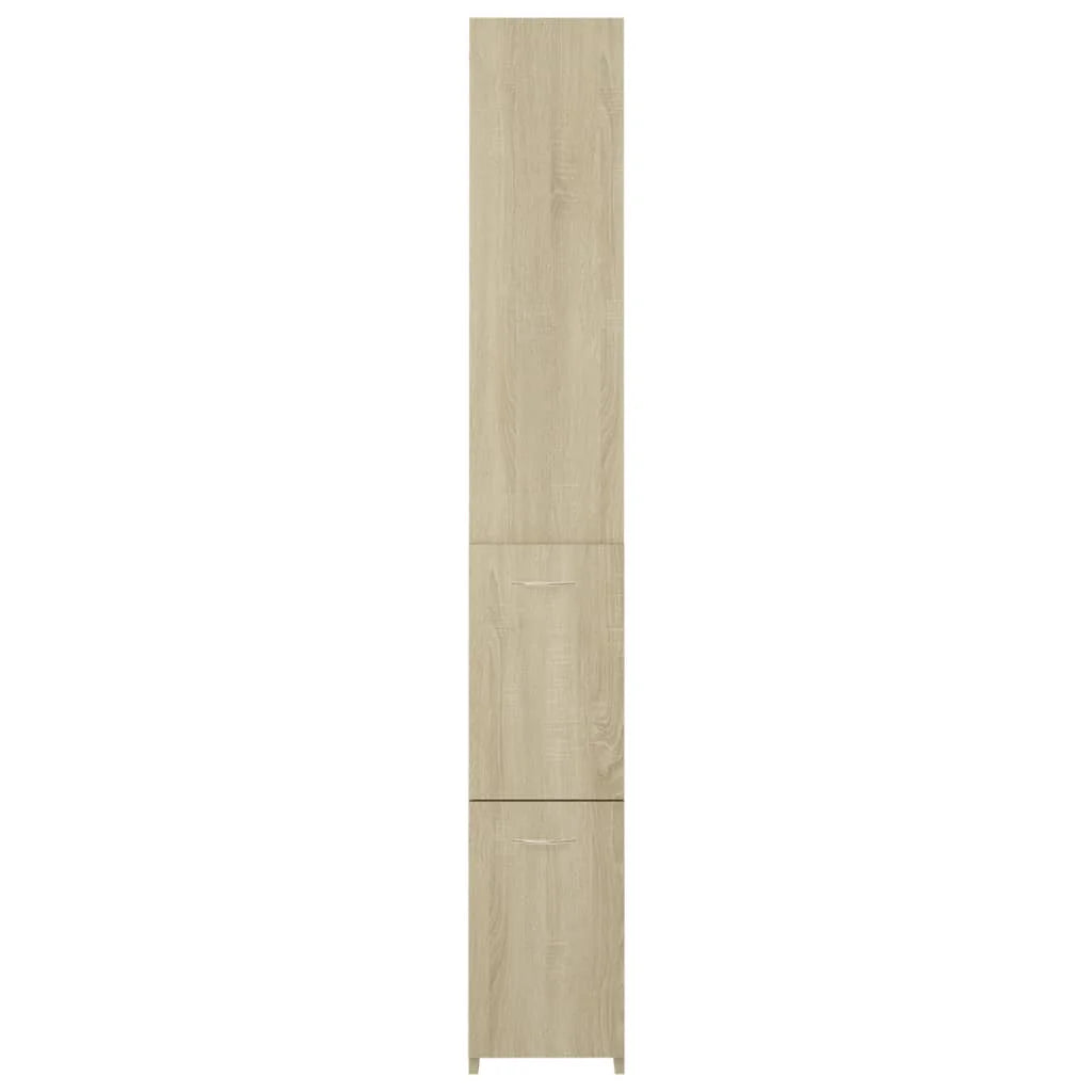 Armadietto Bagno Rovere Sonoma 25x26,5x170 cm Legno