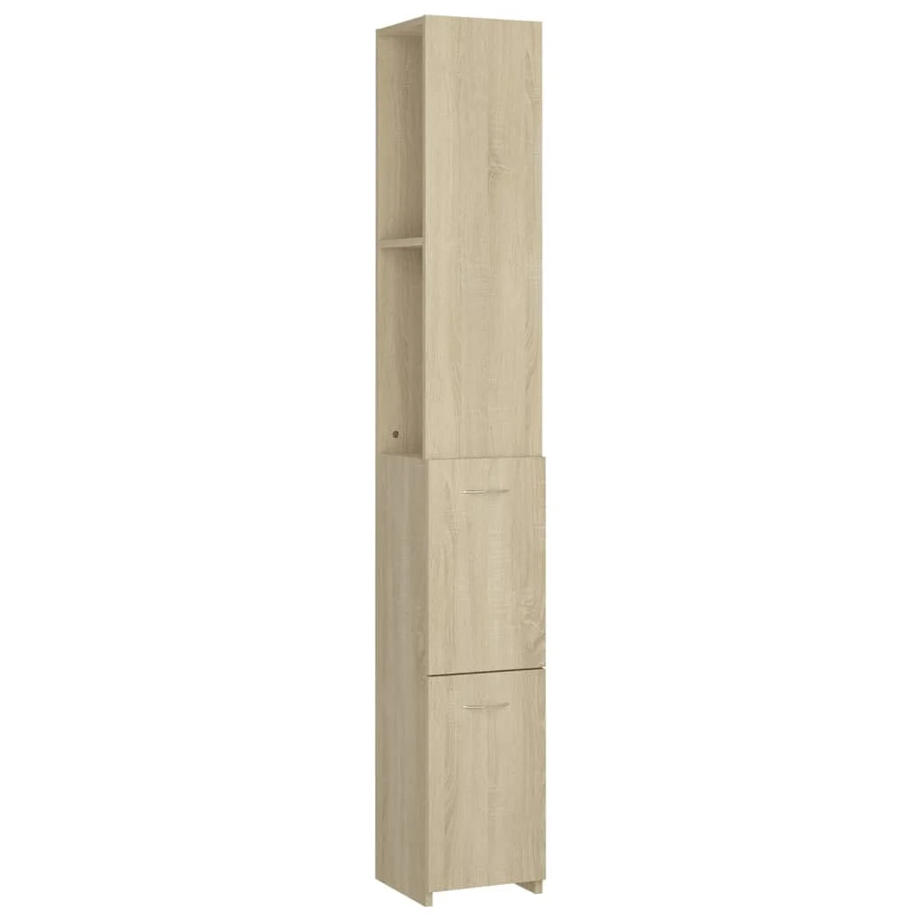 Armadietto Bagno Rovere Sonoma 25x26,5x170 cm Legno