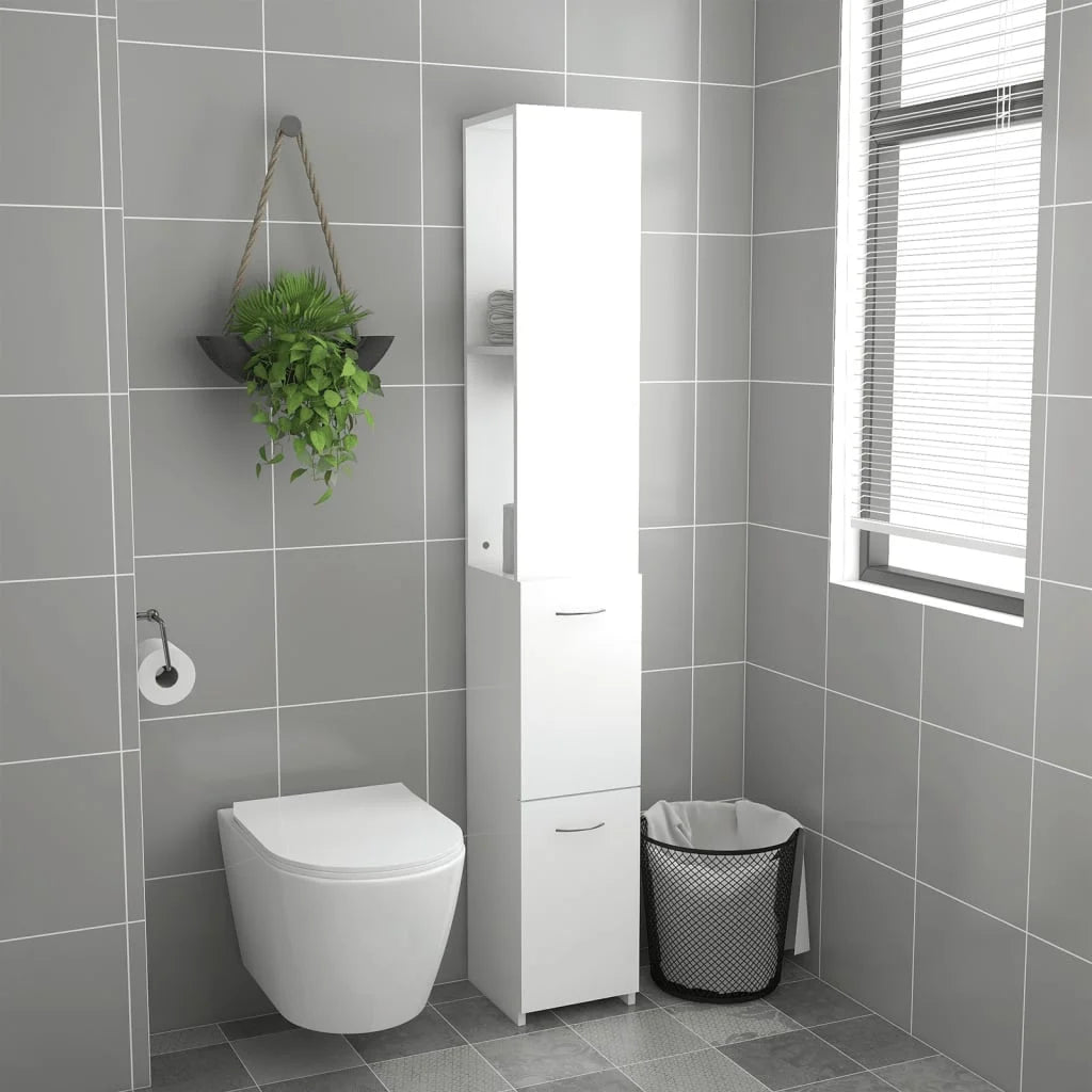 Armadietto da Bagno Bianco 25x26,5x170 cm in Legno