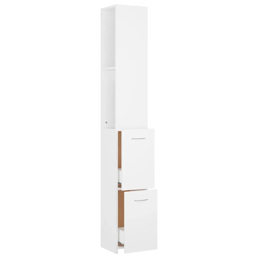 Armadietto da Bagno Bianco 25x26,5x170 cm in Legno