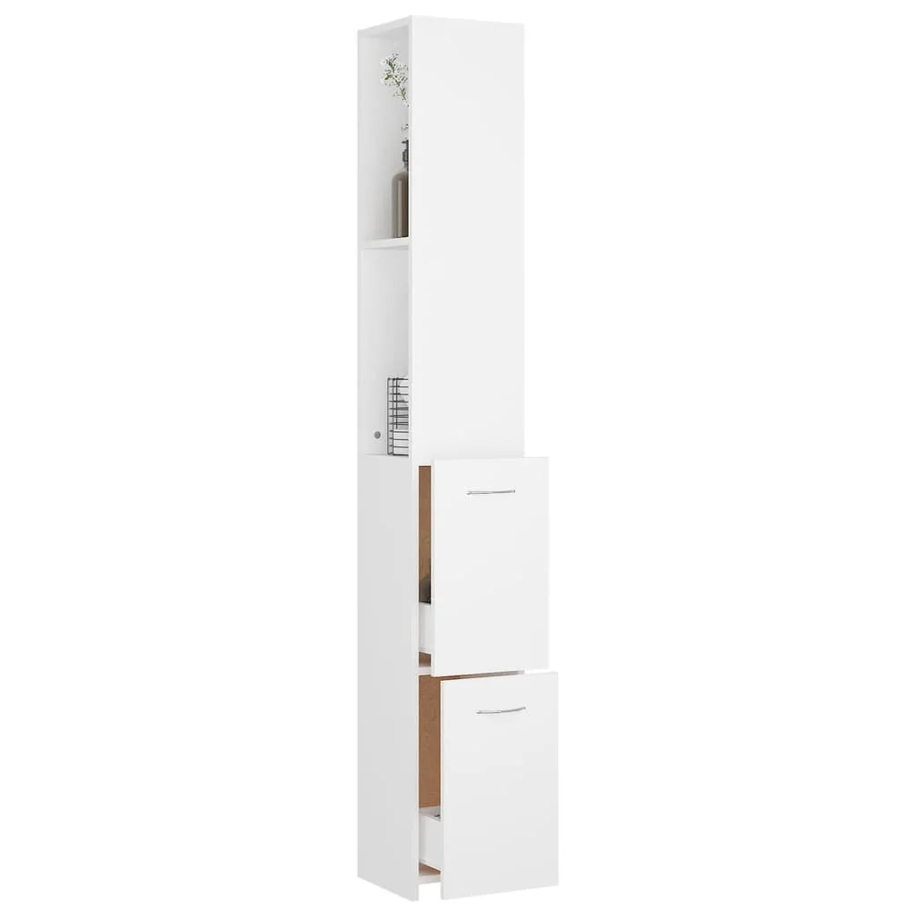 Armadietto da Bagno Bianco 25x26,5x170 cm in Legno