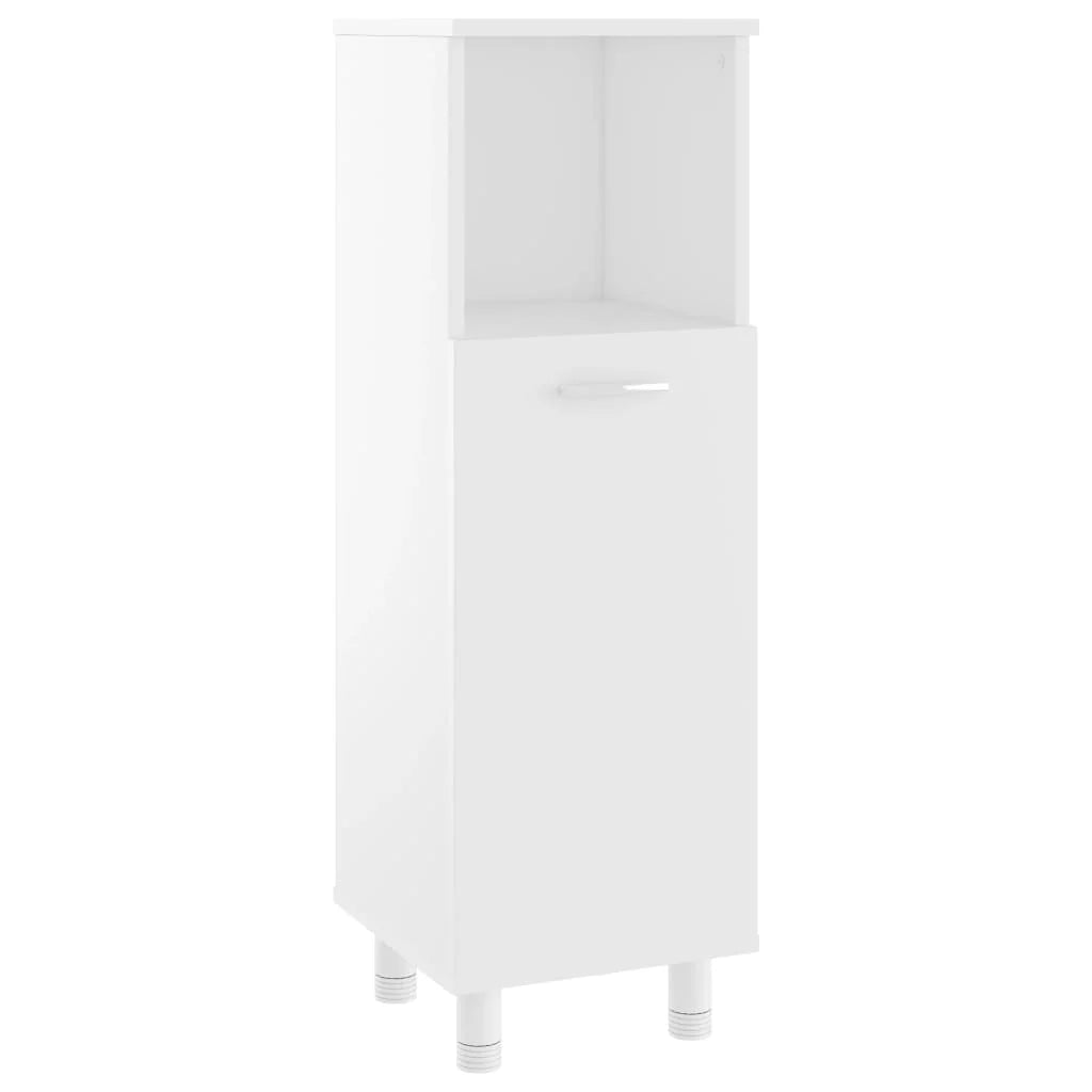 Armadio da Bagno Bianco 30x30x95 cm in Legno Multistrato