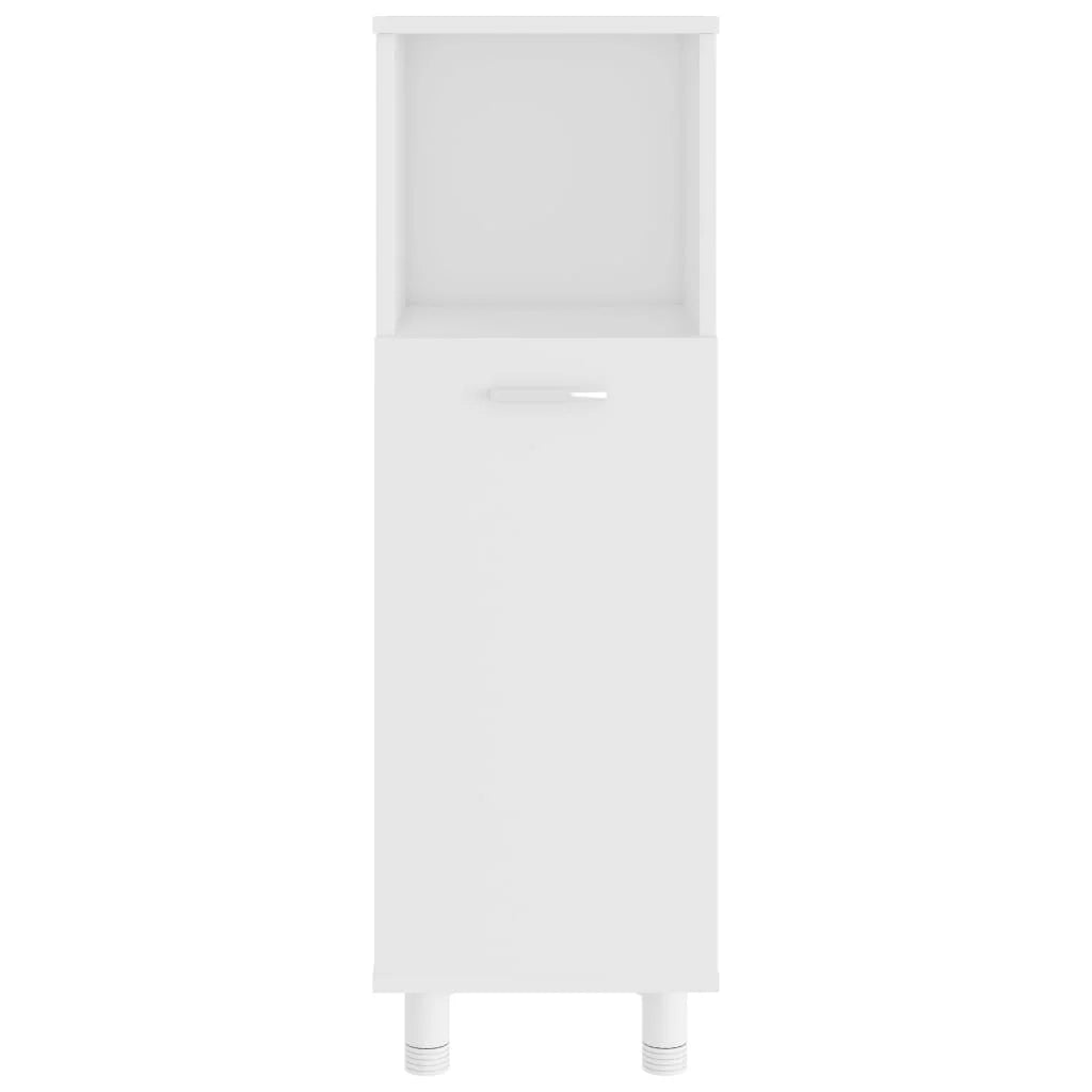 Armadio da Bagno Bianco 30x30x95 cm in Legno Multistrato