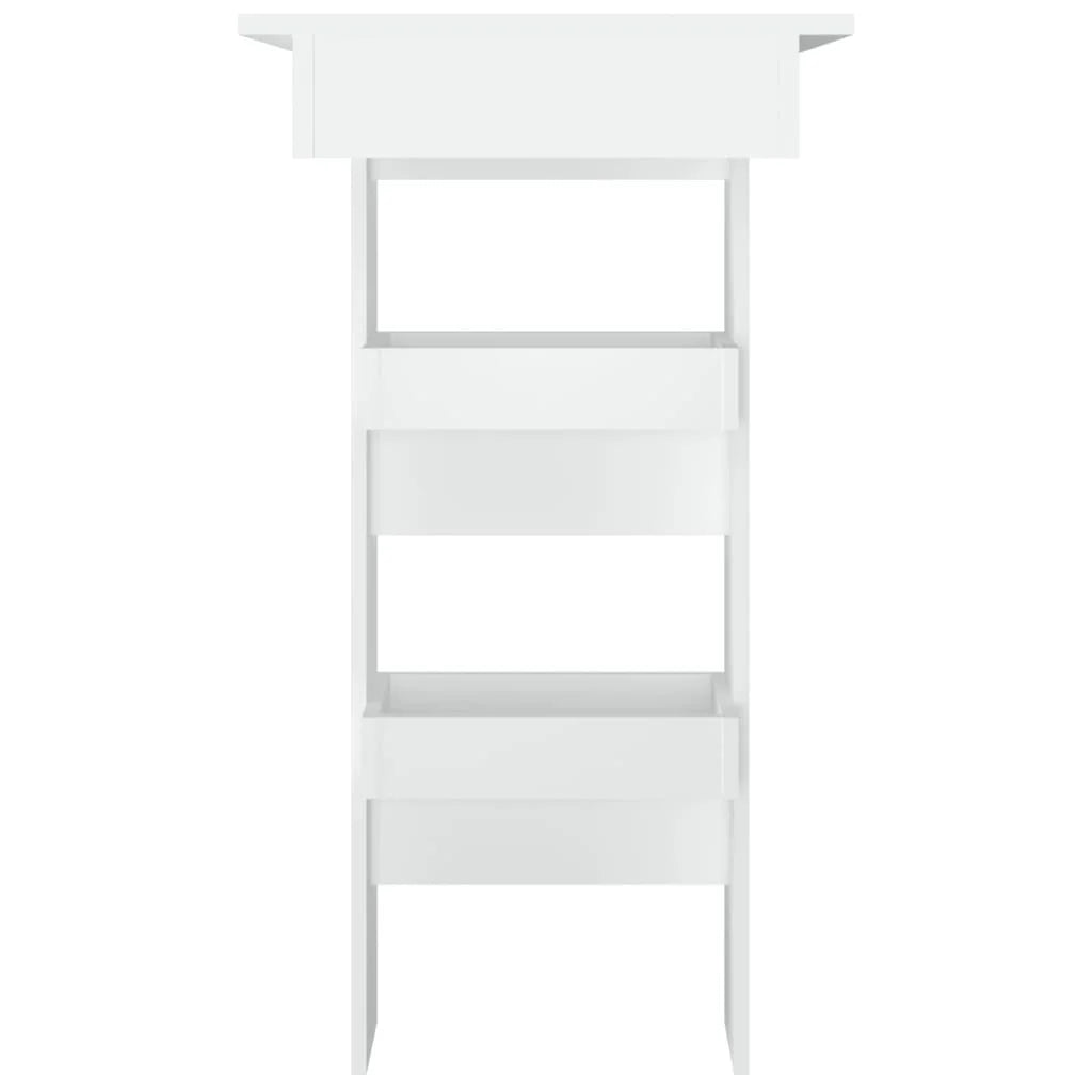 Bancone da Muro Bianco 102x45x103,5 cm in Legno Compensato