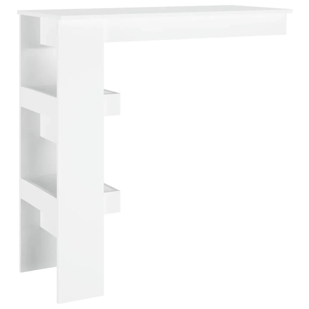 Bancone da Muro Bianco 102x45x103,5 cm in Legno Compensato