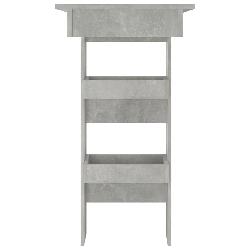 Bancone da Muro Grigio Cemento 102x45x103,5 cm Legno