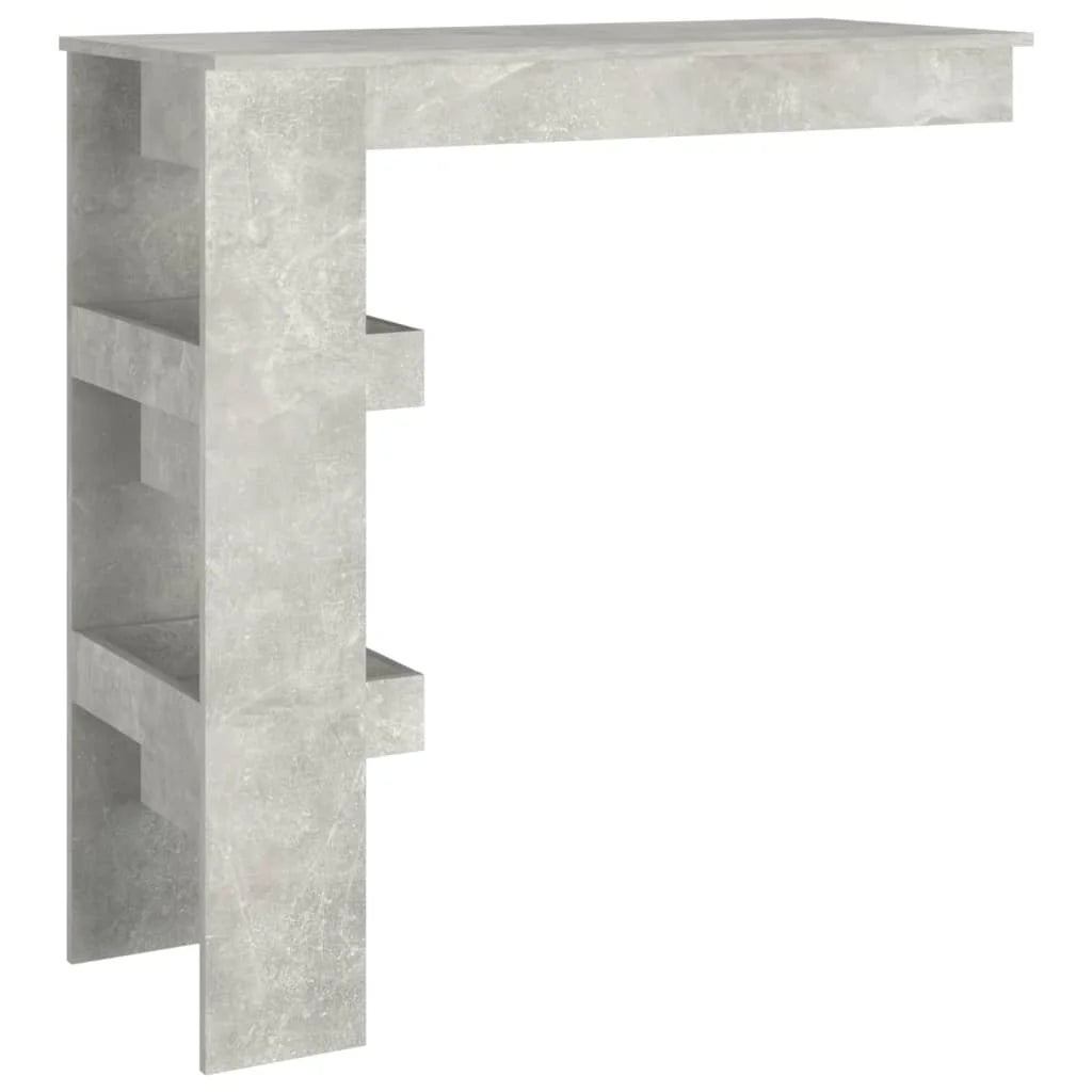 Bancone da Muro Grigio Cemento 102x45x103,5 cm Legno