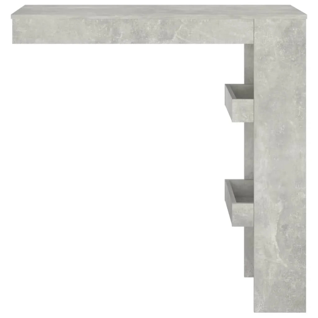 Bancone da Muro Grigio Cemento 102x45x103,5 cm Legno