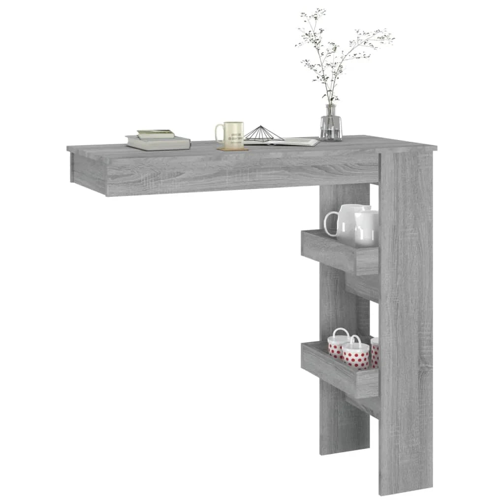 Bancone da Muro Grigio Sonoma 102x45x103,5 cm Legno