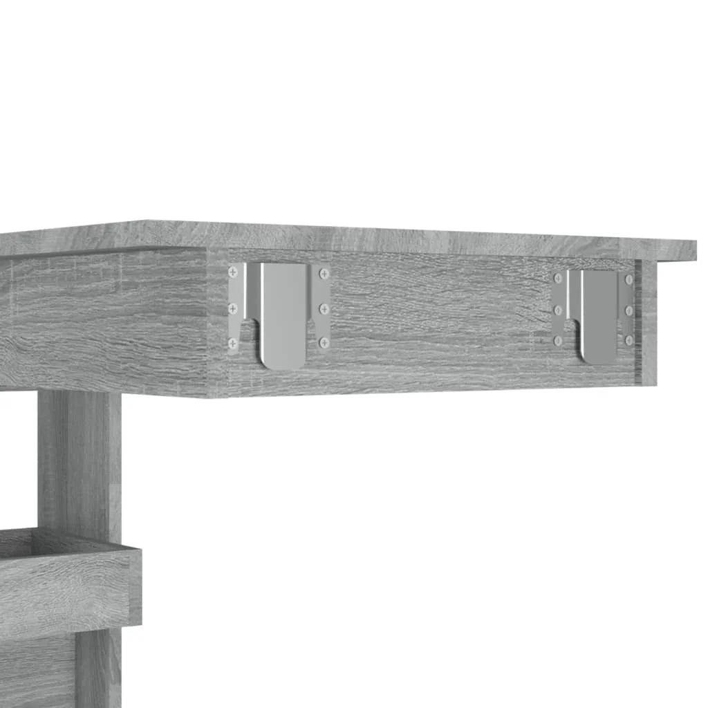 Bancone da Muro Grigio Sonoma 102x45x103,5 cm Legno