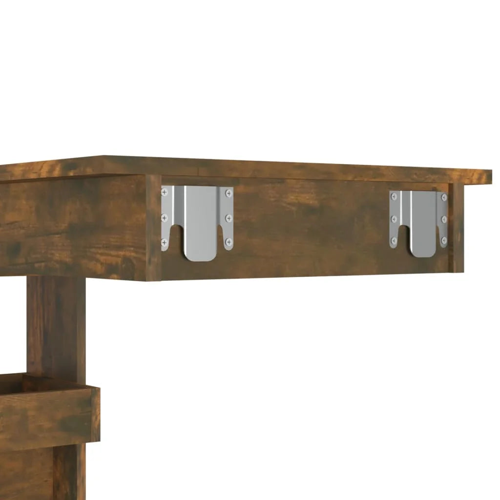 Bancone da Muro Rovere Fumo 102x45x103,5 cm Legno
