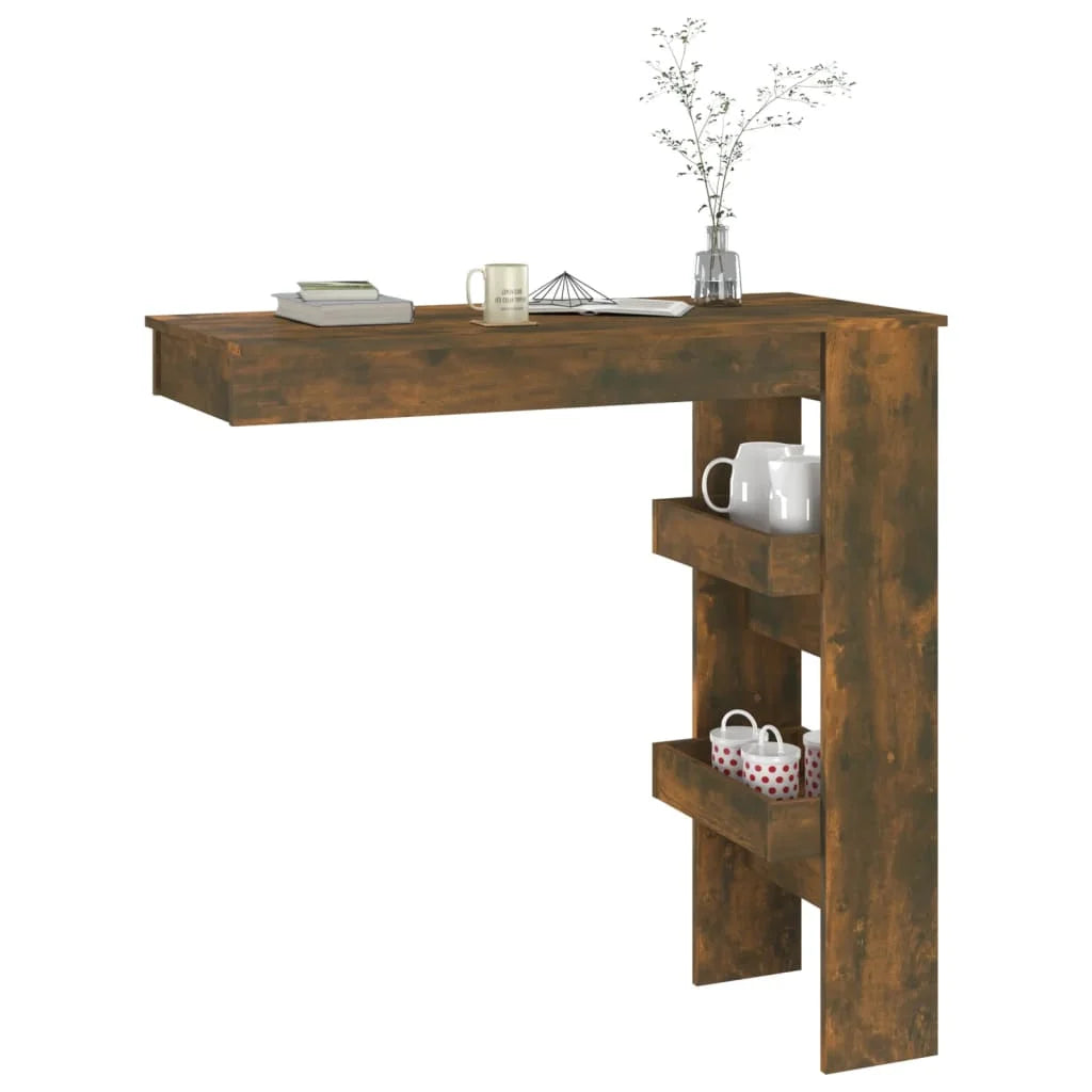 Bancone da Muro Rovere Fumo 102x45x103,5 cm Legno