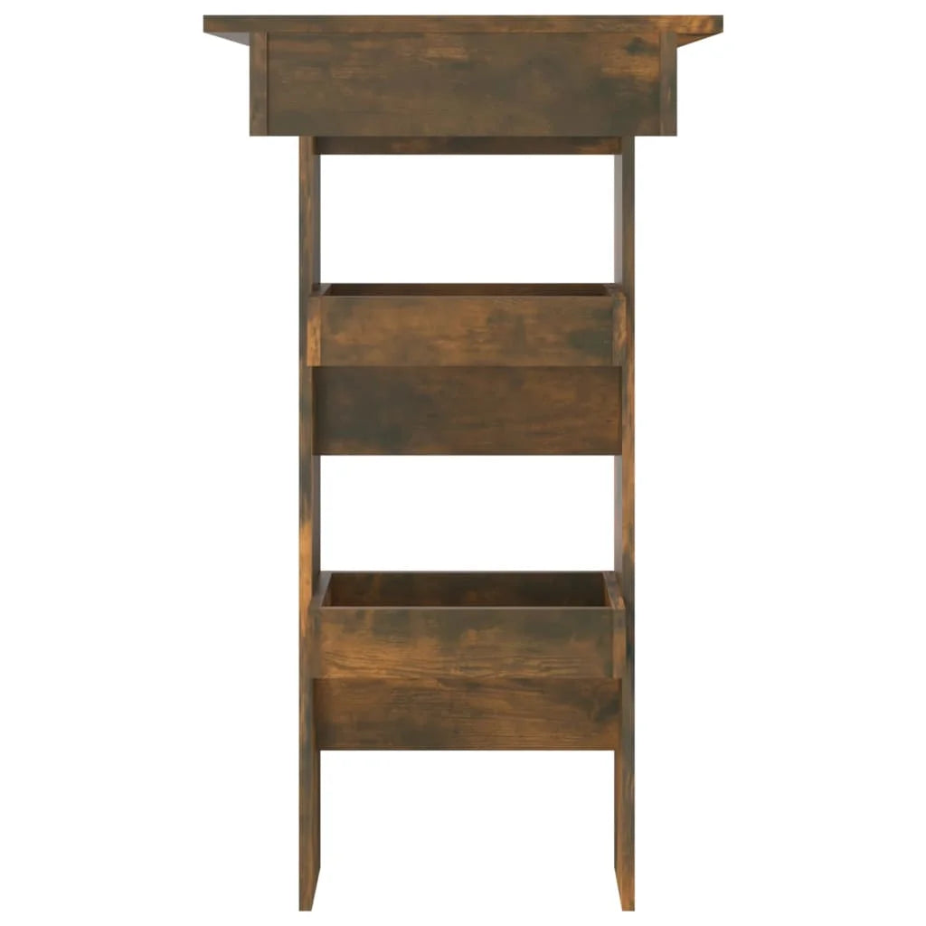 Bancone da Muro Rovere Fumo 102x45x103,5 cm Legno