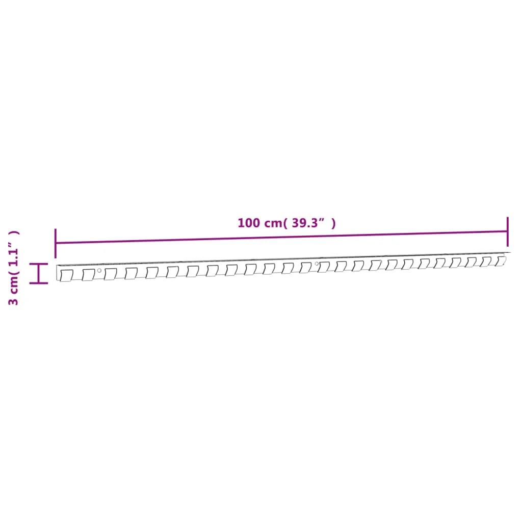Binario di Montaggio Argento 1 m Acciaio Inox - Tende
