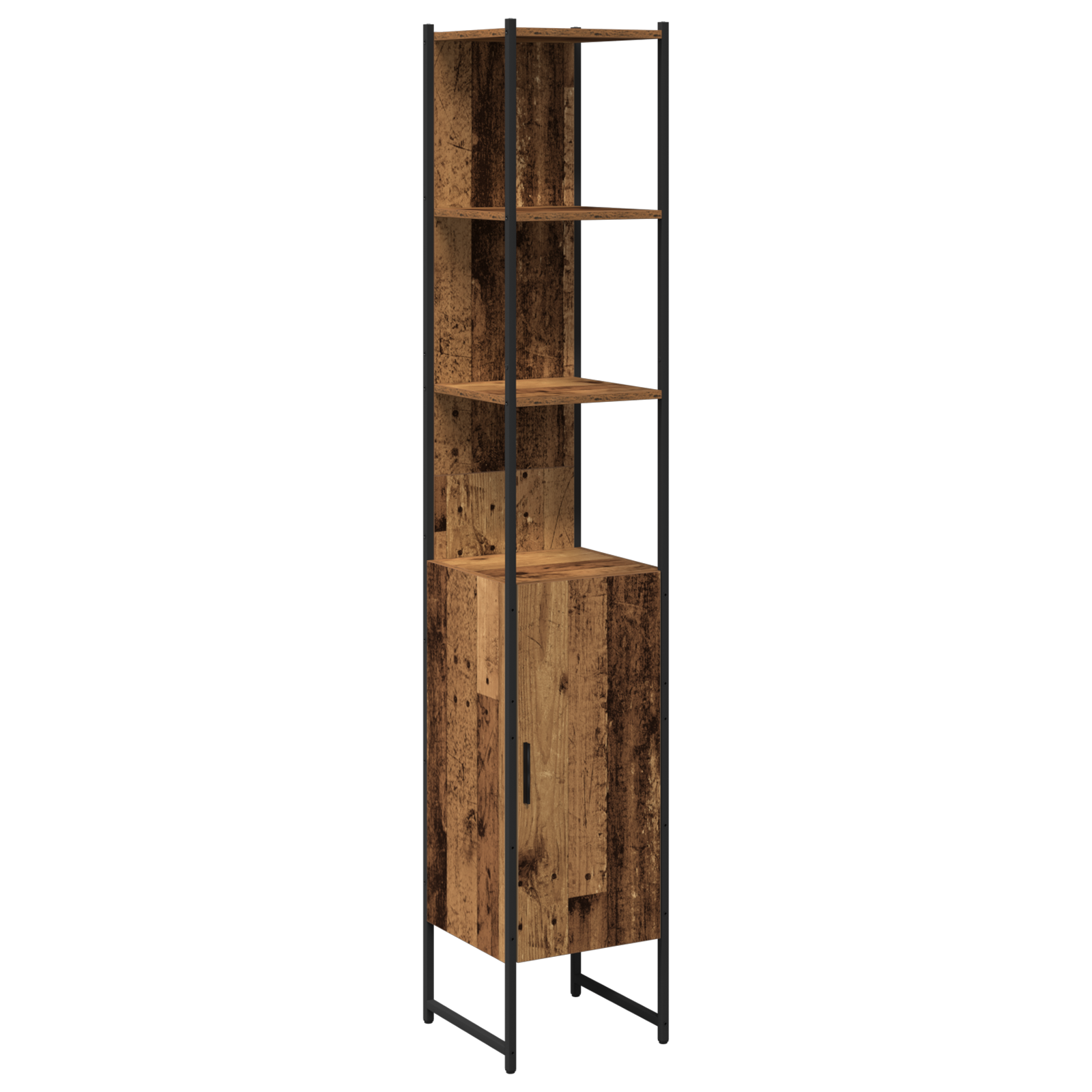 Armadio da bagno con lavabo integrato - Stile legno antico, legno ingegnerizzato