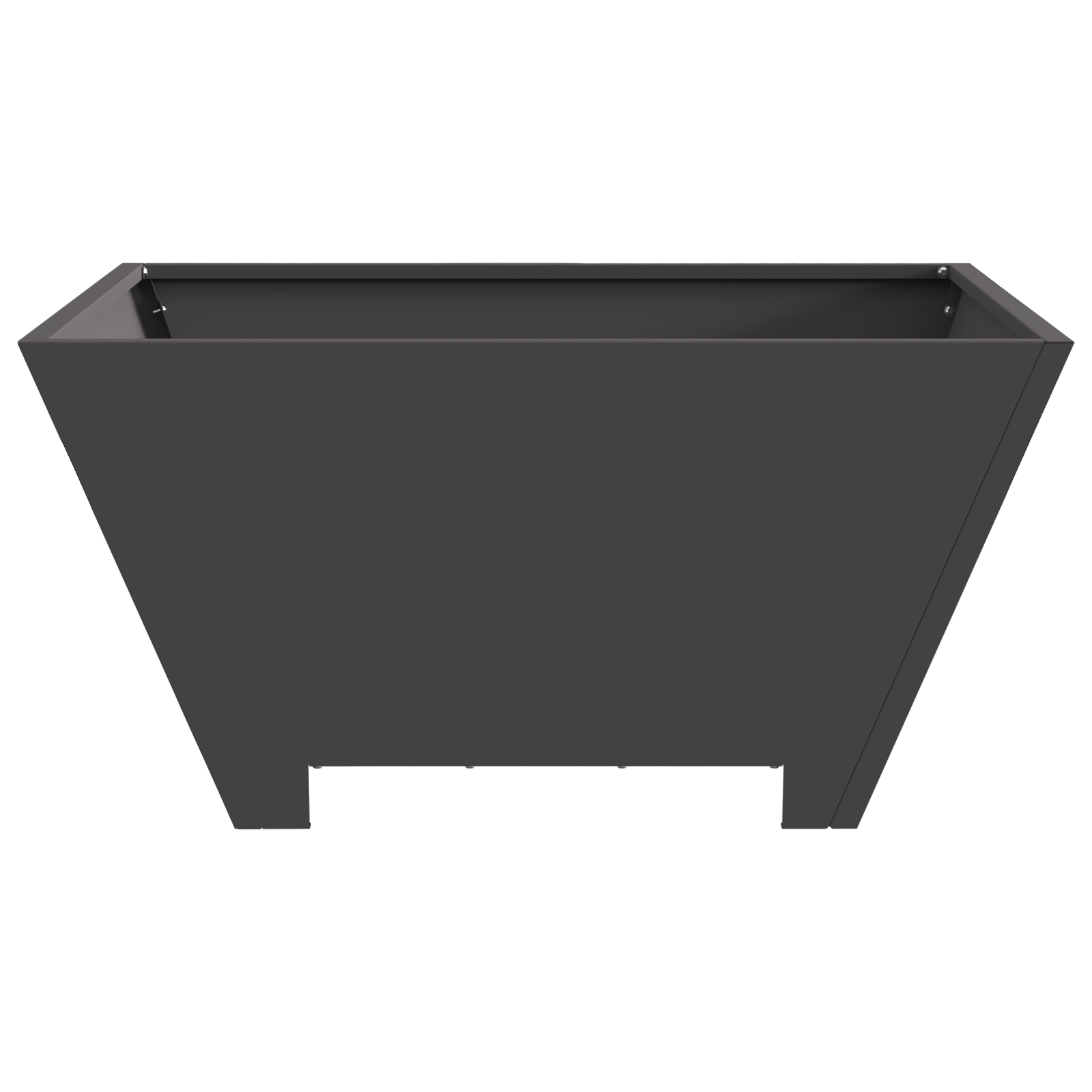 Braciere Quadrato Nero 60x60x30 cm Acciaio
