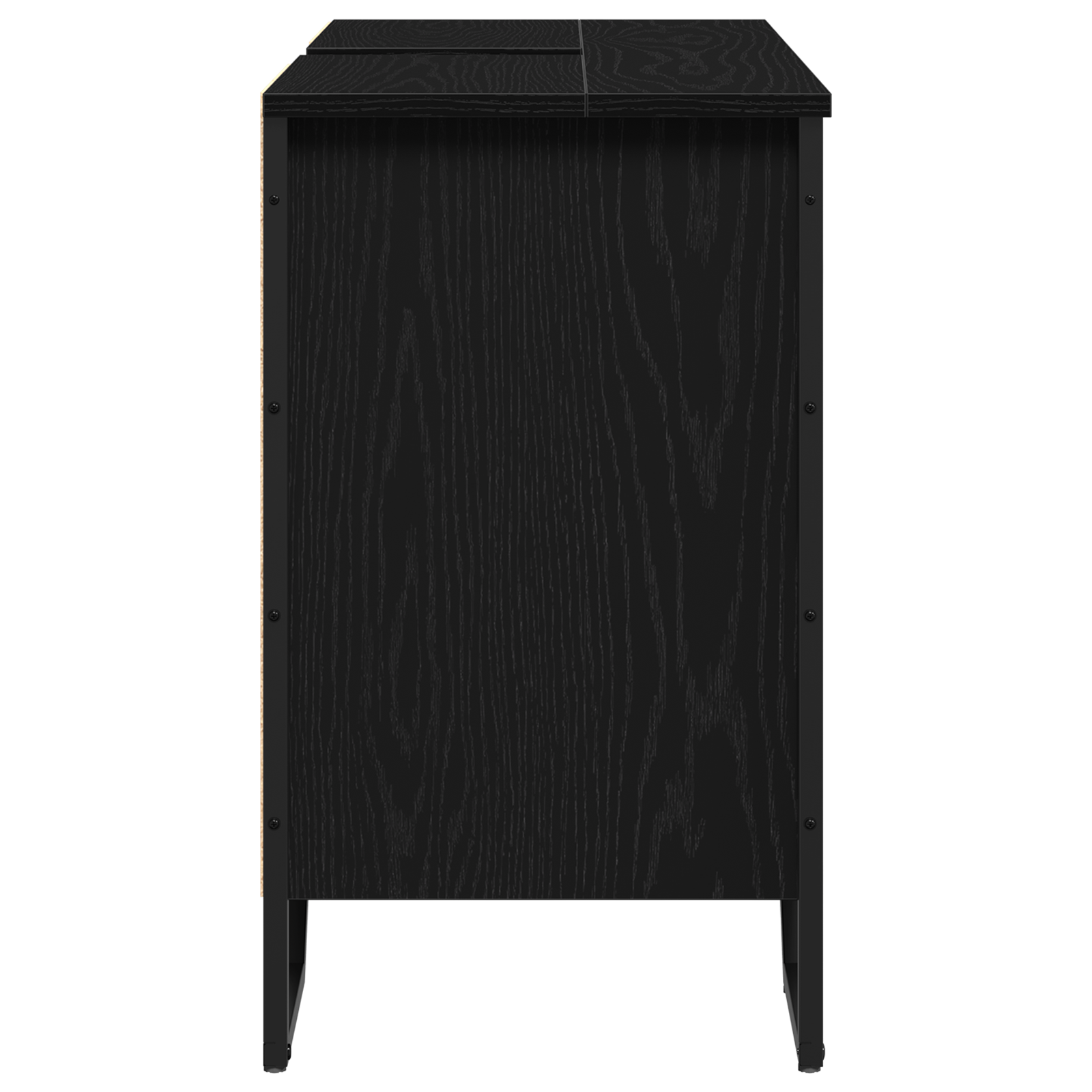 Armadio per Lavello da Bagno Quercia Nera 91x35x60 cm Legno Ingegnerizzato