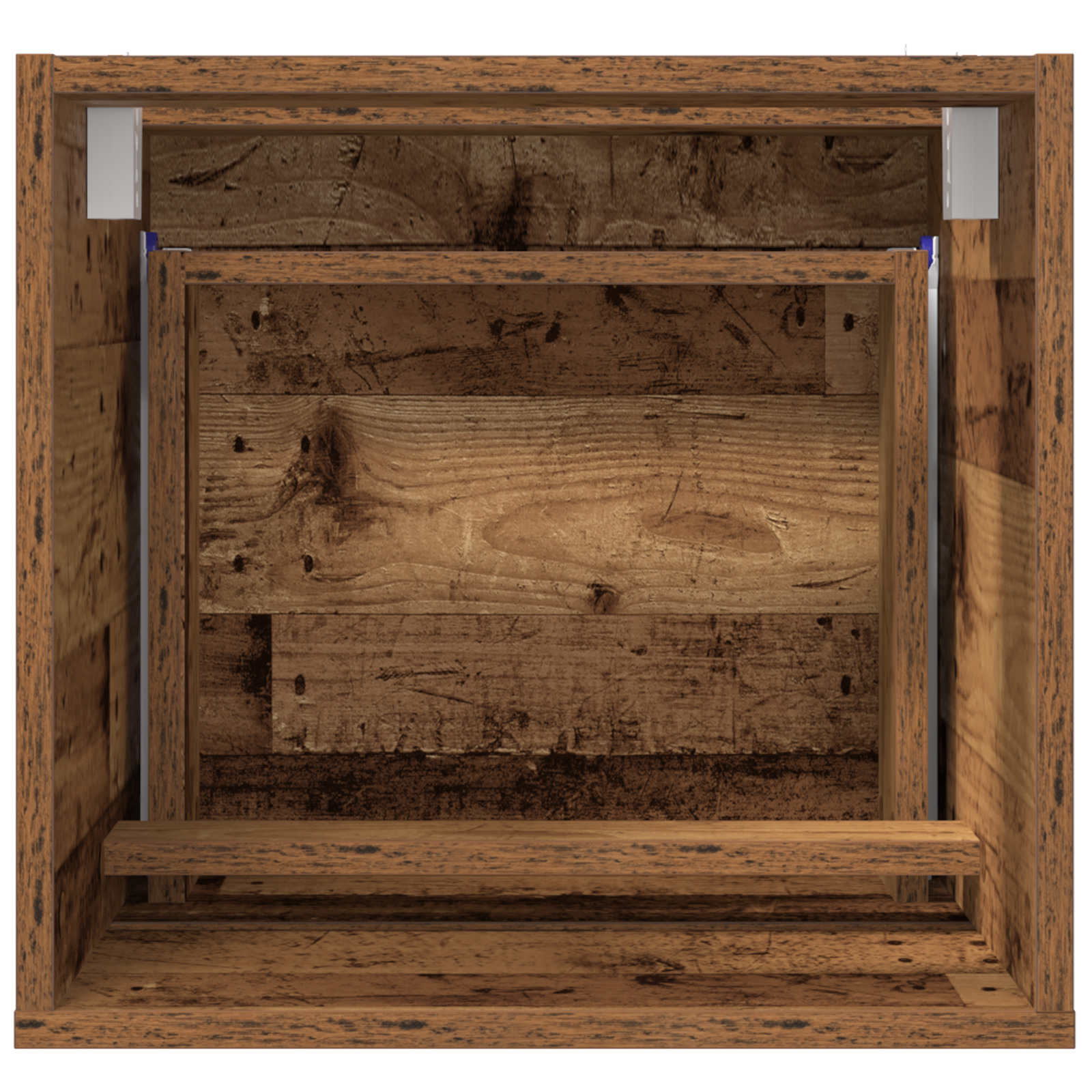 Armadio da Bagno Legno Invecchiato MDF con Impiallacciatura in Legno