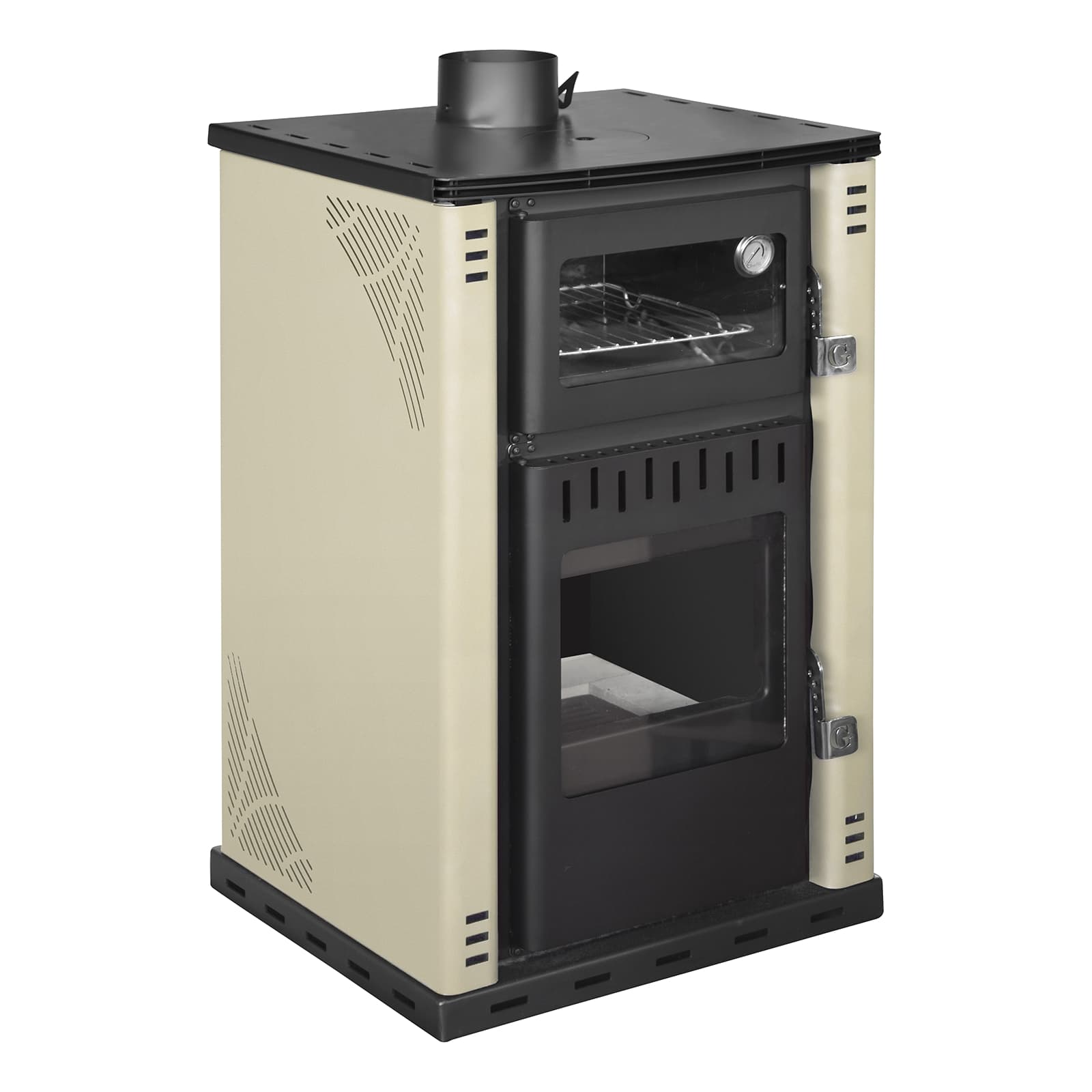 Elsa Beige Stufa A Legna Con Forno 27,6Kw Termostufa boiler 38lt