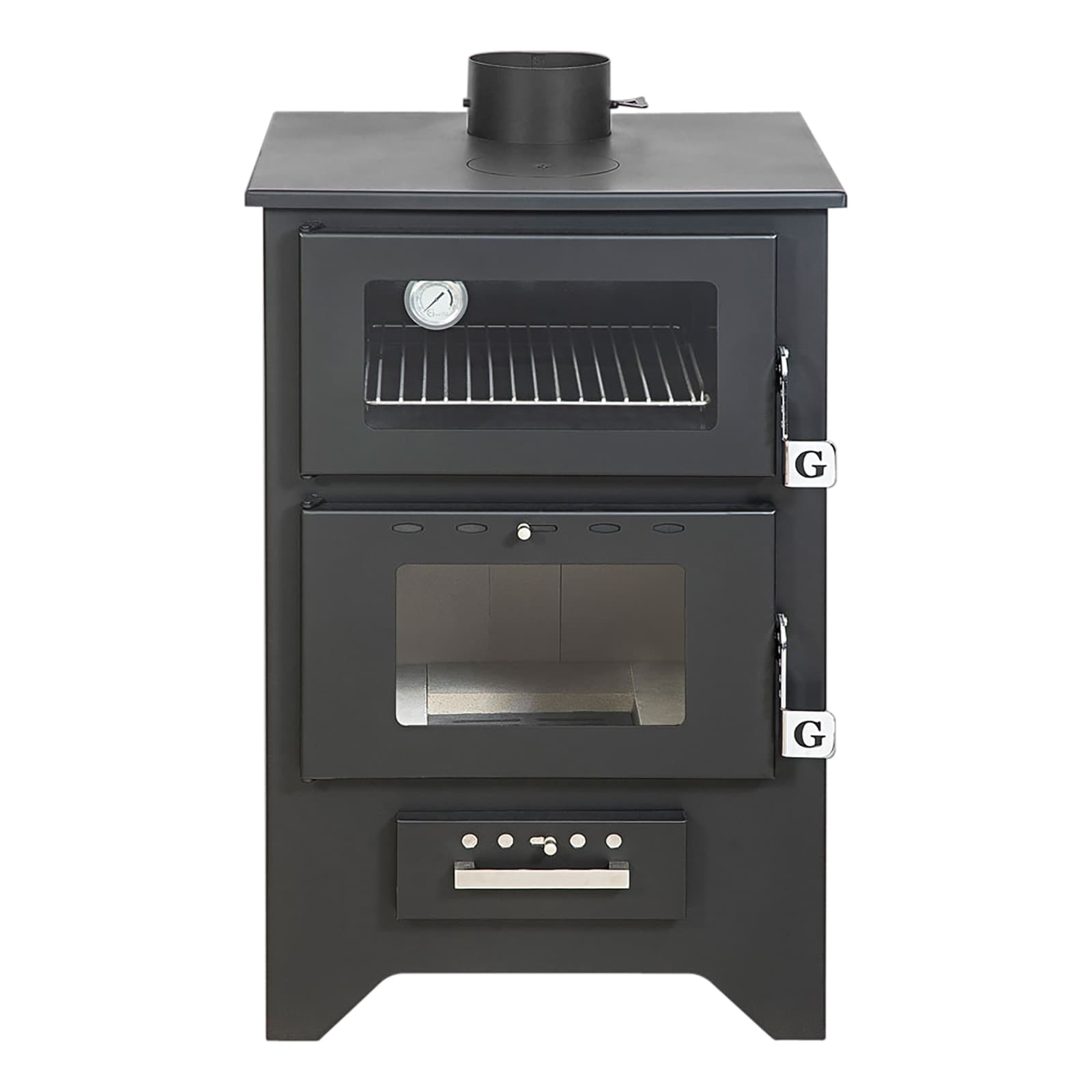 Stufa A Legna Con Forno Silvia Nera 14,6 Kw L50,5xp58,5xh90,5